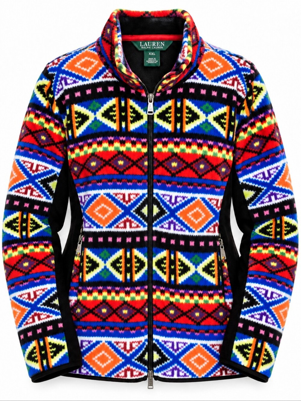 Lauren Ralph Lauren XXL Southwestern Fleece Full Zip Jacket Multicolor